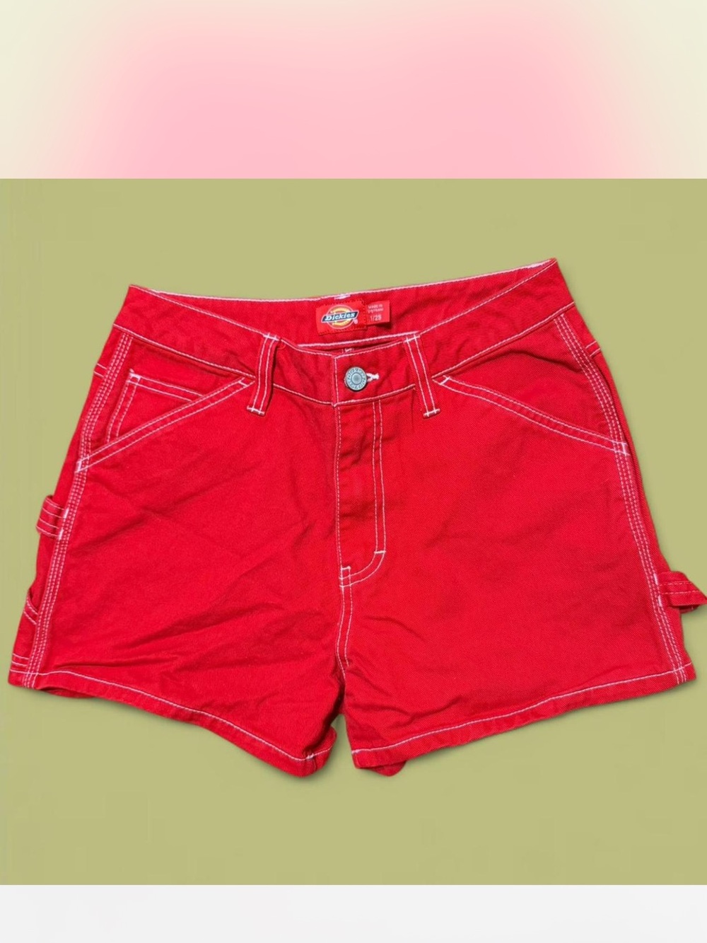 Dickies Women's Red Carpenter Shorts